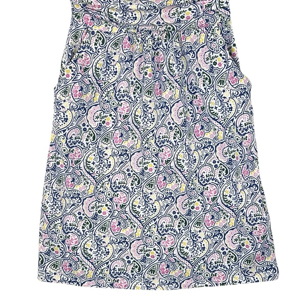 Boden Margo Floral Paisley Dress Sz 6 Blue Pink Jersey Knit - Picture 7 of 13